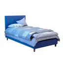 Кровать Rika Sansa 122sanbl 132x103x55 см велюр цвет синий