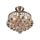 Люстра потолочная хрустальная Toplight TL7230X-04SN Vivien 4 лампы 8 м² цвет серый