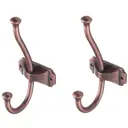 Крючок мебельный GTV CRAFT античная медь комплект 2 шт