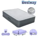 Кровать надувная Bestway 69075 Fortech 203x152x46 см со встроенным электронасосом