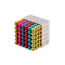 Куб из магнитных шариков Forceberg Cube и кубиков 5 мм цветной/стальной, 216 элементов