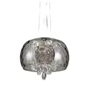 Светильник подвесной хрустальный Lumina Deco LDP 8044-300 CHR Rubina 4 лампы цвет хром