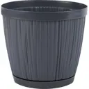 Горшок цветочный Ingreen Barcelona ø15.5 h14 см v1.8 л пластик темно-серый