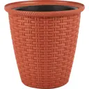 Кашпо для цветов Ingreen Rattan ø21 h24.7 см v4.5 л пластик терракотовый