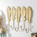 Крючки декоративные Пёрышки золотые 19.5x29 см