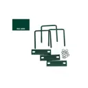 Хомут оцинкованный для столба Ювента 40x40мм RAL6005 зеленый 3шт