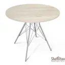 Стол круглый Sheffilton 965597 80x80 см ЛДСП цвет беленый дуб