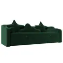Диван-кровать Лига Диванов Рико 209x102x750 см велюр цвет зеленый