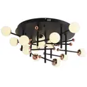 Люстра потолочная светодиодная NATALI KOVALTSEVA LED LAMPS 81344 GOLD BLACK 15 м² цвет черный