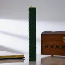 Свеча из зелёной вощины с базиликом «Искра удачи» 2.3×20 см