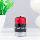 Свеча-цилиндр Trend Decor Candle лакированная "Platinum" 5×8 см красный матовый металлик