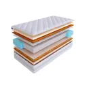 Матрас SkySleep Pleasure Middle S2000 100x200 см независимый пружинный блок, полутораспальный, ортопедический, латексный
