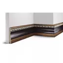 Плинтус напольный Cosca Decor Красное дерево с золотом 2200x14x95 мм
