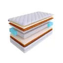 Матрас SkySleep Pleasure Organic S2000 100x200 см независимый пружинный блок, полутораспальный, ортопедический, латексный