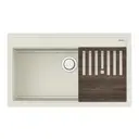 Кухонная мойка OMOIKIRI Kitagawa 86-LB-WH 86x51см керамика/белый