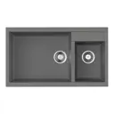 Кухонная мойка OMOIKIRI Tedori 86-2-LB-PL 86x50см искусственный гранит/платина