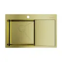 Кухонная мойка OMOIKIRI Akisame 78-LG-L 78x51см из нержавеющей стали/светлое золото