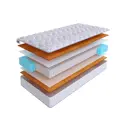 Матрас SkySleep Enjoy hard S1000 180x220 см независимый пружинный блок, двуспальный, ортопедический, жесткий, кокосовый
