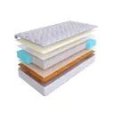 Матрас SkySleep Enjoy Option S1000 160x200 см независимый пружинный блок, двуспальный, ортопедический, кокосовый