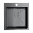 Кухонная мойка OMOIKIRI Akisame 46-GM 46x51см из нержавеющей стали/вороненая сталь