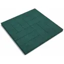 Плитка резиновая 500x500x30 мм паркет для грунта зеленый 0.25 м²