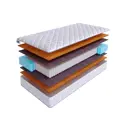 Матрас SkySleep Native Cocos S1000 70x215 см независимый пружинный блок, детский, ортопедический, жесткий, кокосовый