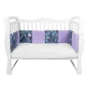Бортик в кроватку 12 предметов AmaroBaby Flower dreams, фиолетовый
