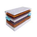 Матрас SkySleep Native Combi Hard S1000 105x215 см независимый пружинный блок, полутораспальный, ортопедический, жесткий, кокосовый