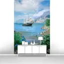 Фотообои флизелиновые Первое ателье 200x300 см Парусник в бухте pw69509-2