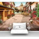 Фотообои флизелиновые Первое ателье 135x100 см Солнечный день в маленьком городке pw28702-1