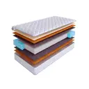 Матрас SkySleep Native Combi Medium S1000 125x170 см независимый пружинный блок, полутораспальный, ортопедический, латексный, кокосовый