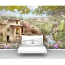 Фотообои флизелиновые Первое ателье 150x100 см Улица с живописным садом pw28591-1