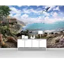 Фотообои флизелиновые Первое ателье 150x100 см Живописная набережная с цветами pw28716-1