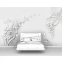 Фотообои флизелиновые Первое ателье 160x100 см Цветы из белого гипса pw95856-1