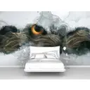 Фотообои флизелиновые Первое ателье 170x100 см Луна в абстрактных горах pw139174-1