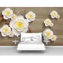 Фотообои флизелиновые Первое ателье 400x250 см Цветы с круглыми лепестками на ветке pw96341-4