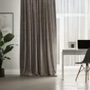 Штора на ленте Inspire Aule 140x280 см цвет серо-коричневый