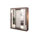 Шкаф-купе Стендмебель 210x160x52 см 6 полок ЛДСП цвет ясень шимо