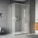Душевой уголок STWORKI Карлстад 140x80 см профиль хром матовый стекло матовое