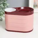 Шкатулка для украшений Капелька Пять уровней розовая 15.5x9.5x11 см