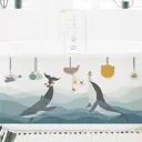 Наклейка интерьерная "Игры китов" 60x85 см