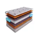 Матрас SkySleep Native PRO Combi Hard S500 65x175 см независимый пружинный блок, детский, ортопедический, жесткий, кокосовый