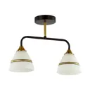 Люстра потолочная LUMION 5214_2CA COMFI 2 лампы 6 м² цвет черный