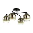 Люстра потолочная LUMION 5224_4C MODERNI 4 лампы 12 м² цвет черный