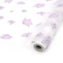 Пленка матовая Мотыльки Айрис 60см x 10м сиреневый светлый