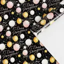 Бумага упаковочная Айрис глянцевая 'С Днем Рождения' 50 x 70 см