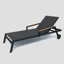 ШезЛонг Ideal patio Outdoor style SPONDA 191 см х 71.5 см х 30 см металл/полиэстер черный