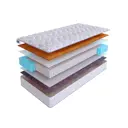 Матрас SkySleep ONE WAY 4 S1000 160x200 см независимый пружинный блок, двуспальный, ортопедический, кокосовый