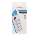 Сетевой фильтр Buro 800SH-3-W 8 розеток с заземлением 3 м 2200 Вт цвет белый