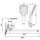 Смеситель для ванны и душа OSGARD PLATT 87223